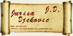 Juriša Đeković vizit kartica